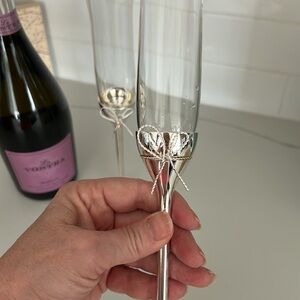 Vera Wang by Wedgwood champagne flutes - love bows